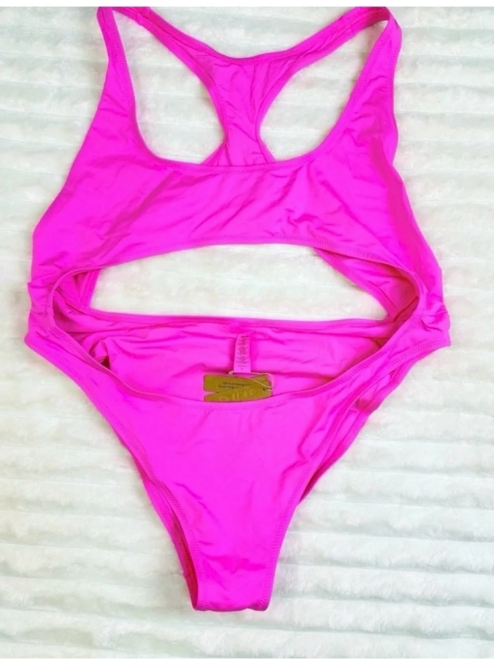 SKIMS Signature Swim Cut Out Monokini Taffy Pink 2XL Sculpting Swimsuit  NWT